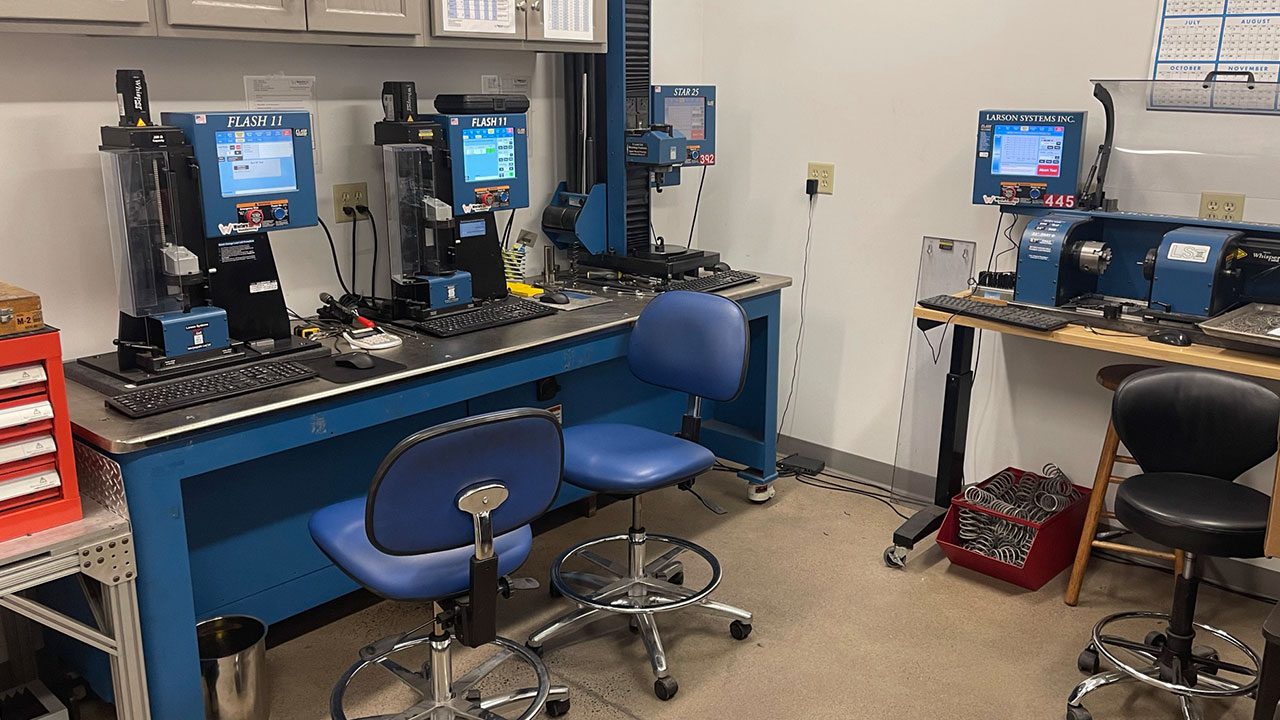 Western Spring testing and quality assurance room