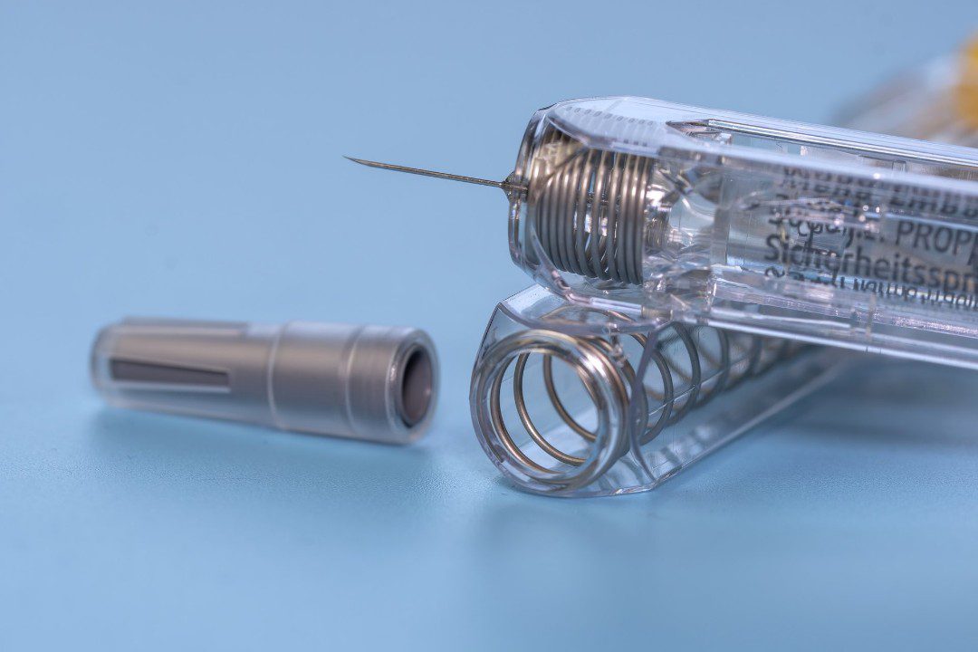 Precision spring in a medical device.