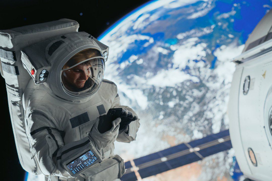 Astronaught working on the International Space Station.